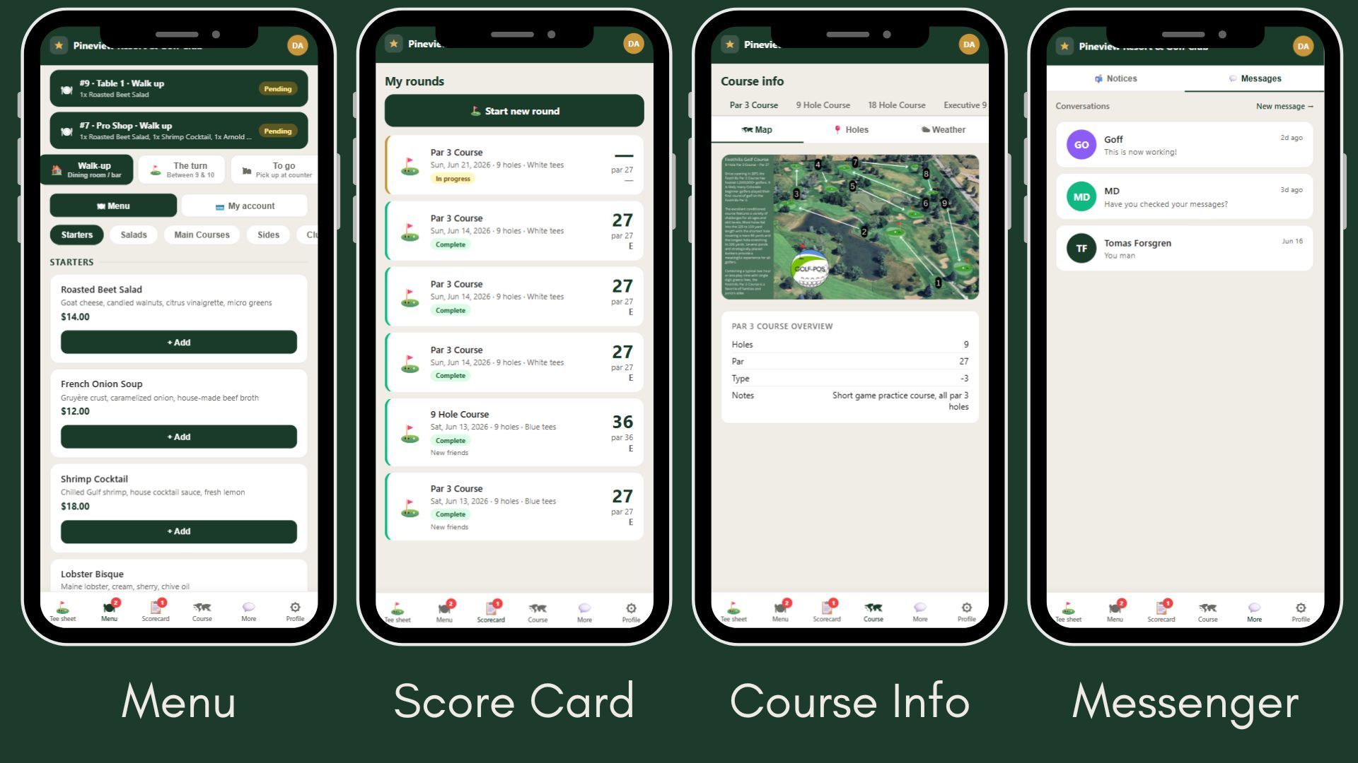 Mobile membership interface display